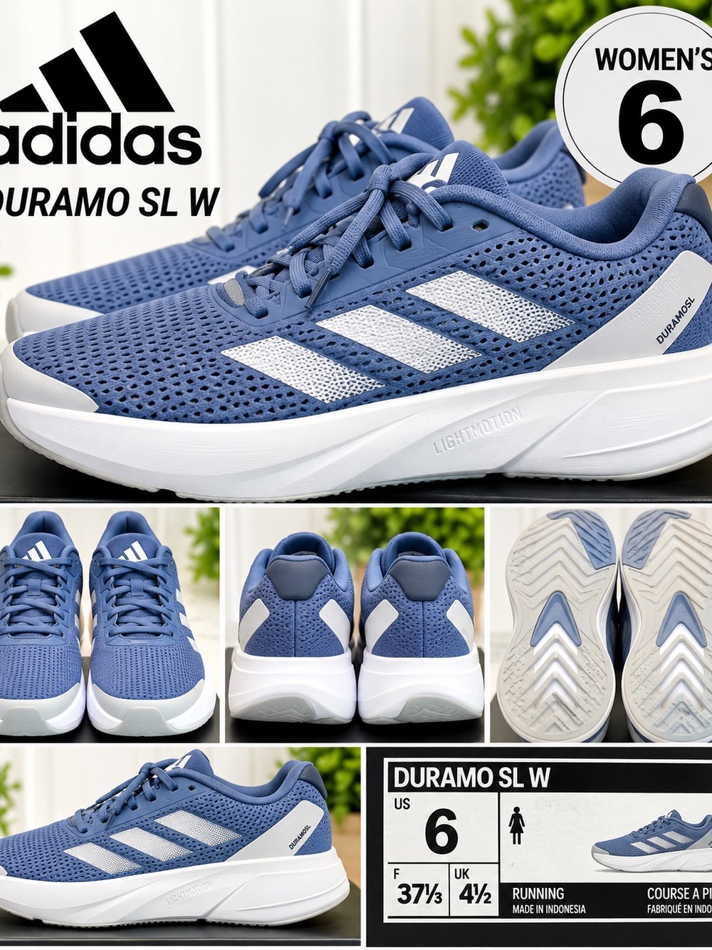 adidas Duramo SL W Blue and White Women's Running Shoes